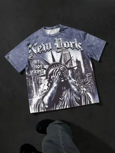 The 2026 summer new men's T-shirt features a casual fashionable comfortable soft and breathable 3D pattern print - Image 4