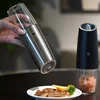 USB Rechargeable Electric Salt and Pepper Grinder Adjustable Coarseness Large Capacity Auto Spices Grinders Kitchen Cooking Tool 3