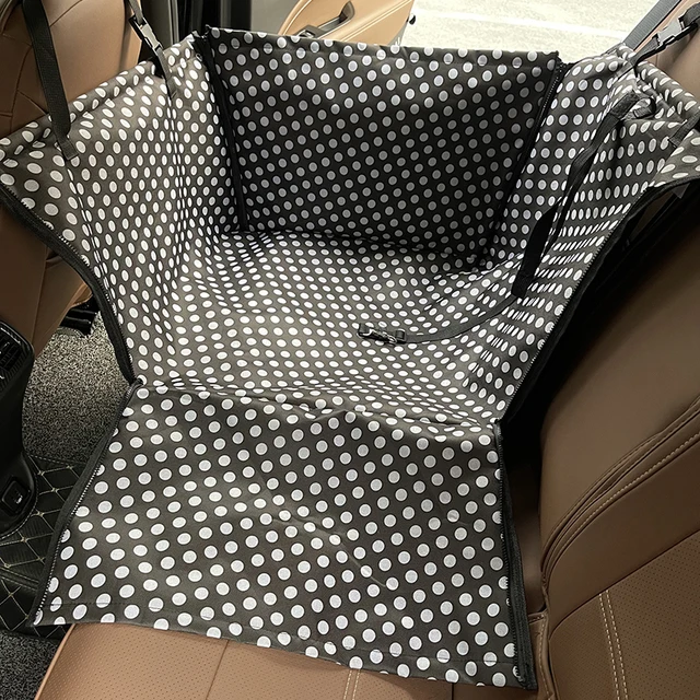 Foldable Dog Car Seat Cover Hanging Bag with Zipper Scratch & Hair Resistant Pet Back Seat Carriers Protector for Cars Truck SUV 6
