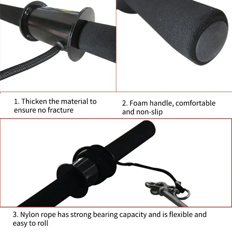 

Hand Forearm Strength Lifting Weight Power Strengthener Triceps Gym Waist Rope Fitness Trainer Roller Stick Exerciser Gripper