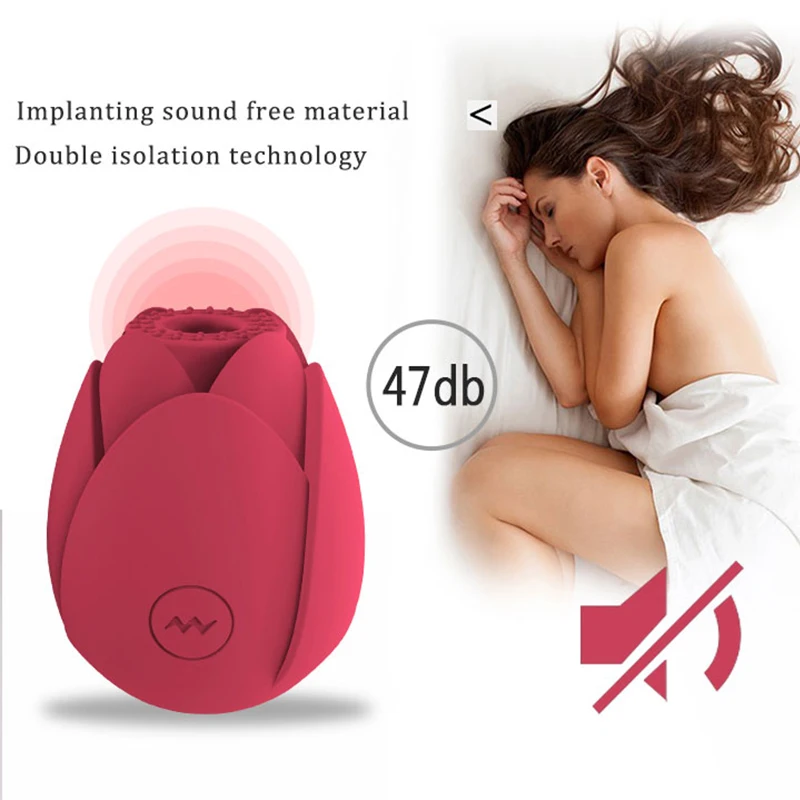 Rose Shape Vaginal Sucking Vibrators Erotic Nipple Sucker Oral Sucker 6 Frequency Sucking 6 Licking Clitoris Vibrator for Women female sex toys clit sucking vibrator clitoris vibrator vibrator sex toy rose sucking vibrator