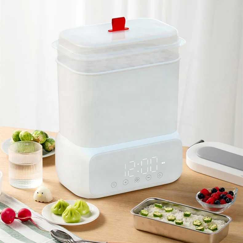Big volume portable double warmer steam multifunction baby feeding bottle dryer steaming sterilizer