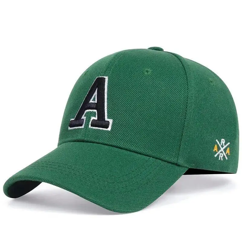 Unisex Simple Letter A Embroidery Baseball Caps Spring and