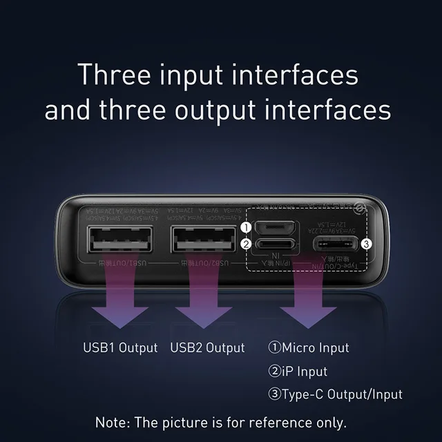 Baseus Power Bank 20000mAh Portable Charger Powerbank 10000mAh External Battery PD 22.5W Fast Charging For iPhone 16 15 Xiaomi 6