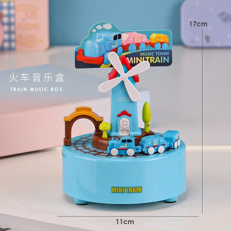 Home Tabletop Decorations Wind-up Revolving Musical Box Rotating Music Boxes Birthday Valentine Gift For Teens 4