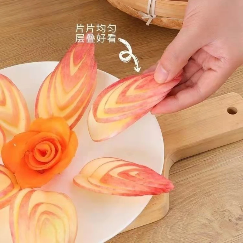 Stainless Steel DIY Platter Decoration Fruit Carving Knife Fruit Artifact Triangle Vegetable Cutter Non-slip Kitchen Gadgets