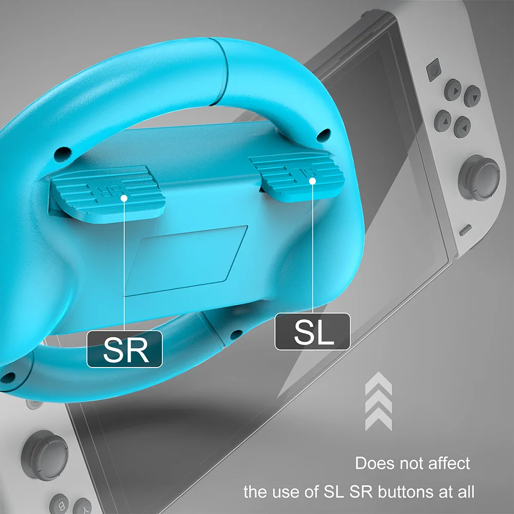 2PCS Game Steering Wheel Controller Handle Holder Grip JoyCon Controller Gamepad Nintendo N-Switch Game Console Accessories