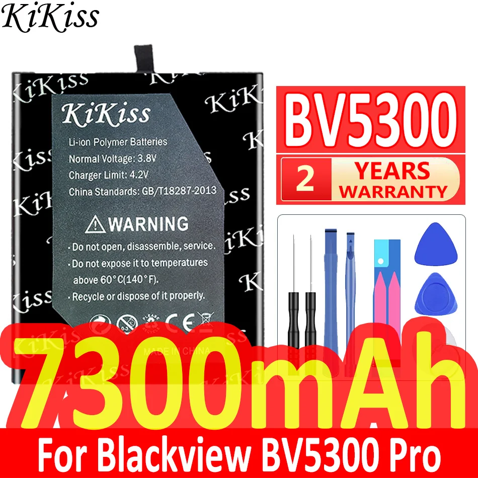 

7300mAh KiKiss Powerful Battery BV5300 (Li765974HT) For Blackview BV5300 Pro BV5300Pro