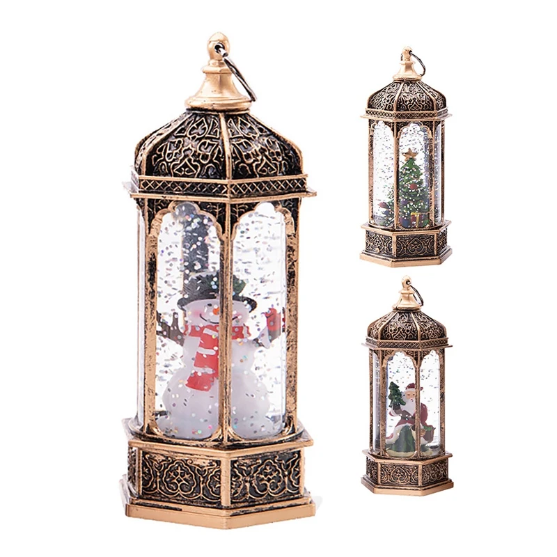 Snow Globe Lantern Christmas Water Snow Glitter Globe Lantern Decor Forchristmas Festival For Kids Optimal Gifts 14 X 5,5 X 5,5