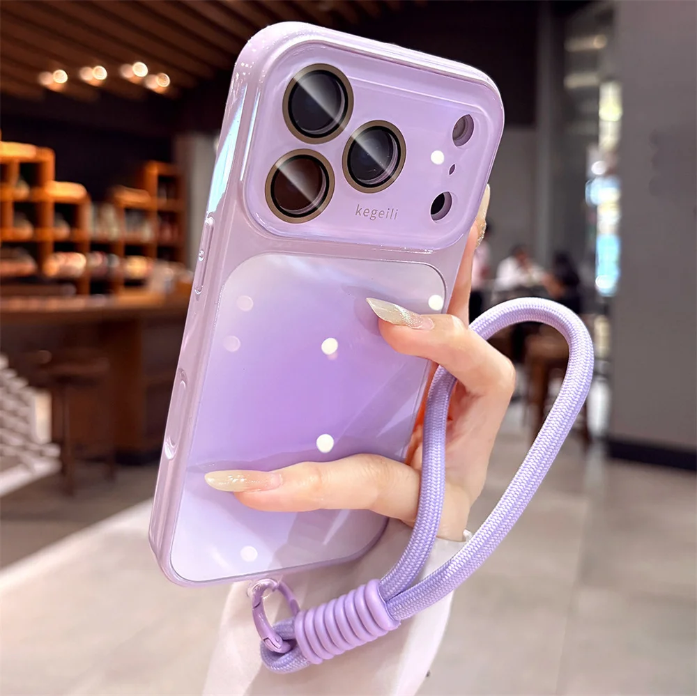 Elegant Gradient Glossy Phone Case with Full Camera Protection and Shockproof Design