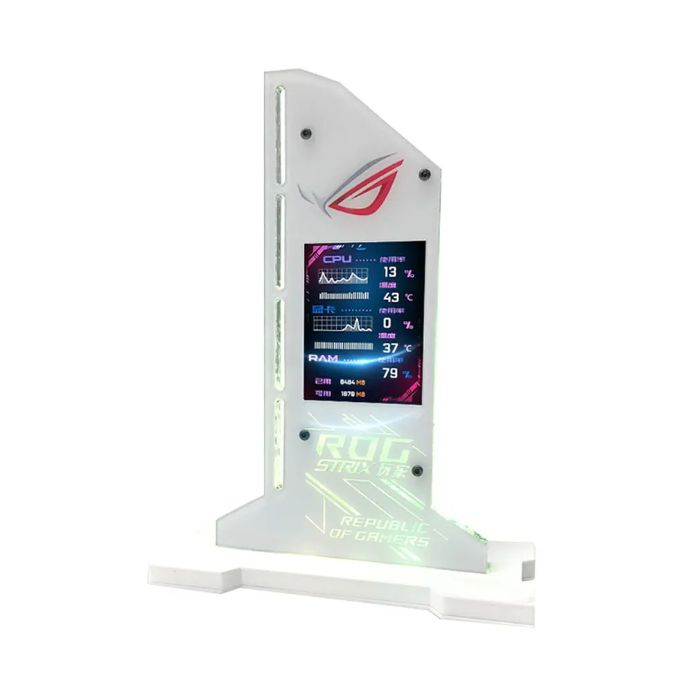 Placa de Vídeo Gráfica Suporte Suporte Vga 2.4 Display Lcd Suporte Rgb Cpu Gpu Ram Monitor Aida64 Gabinete pc Gamer Diy - Imagem 6