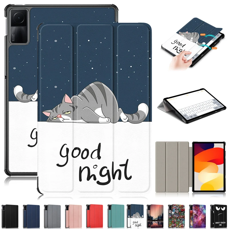 Per Funda Redmi Pad Se Case 2023 11 Pollici Cute Paint Leather Smart Cover Per Coque Xiaomi Redmi Pad Se Case Cover Kids