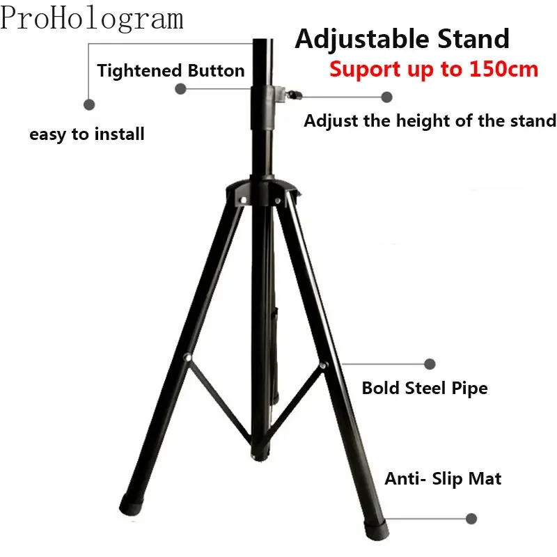 3D Projector Fan Stand Tripod Portable Advertising Fan Tripod Stand for 3d Hologram Projector Adjustable Bracket