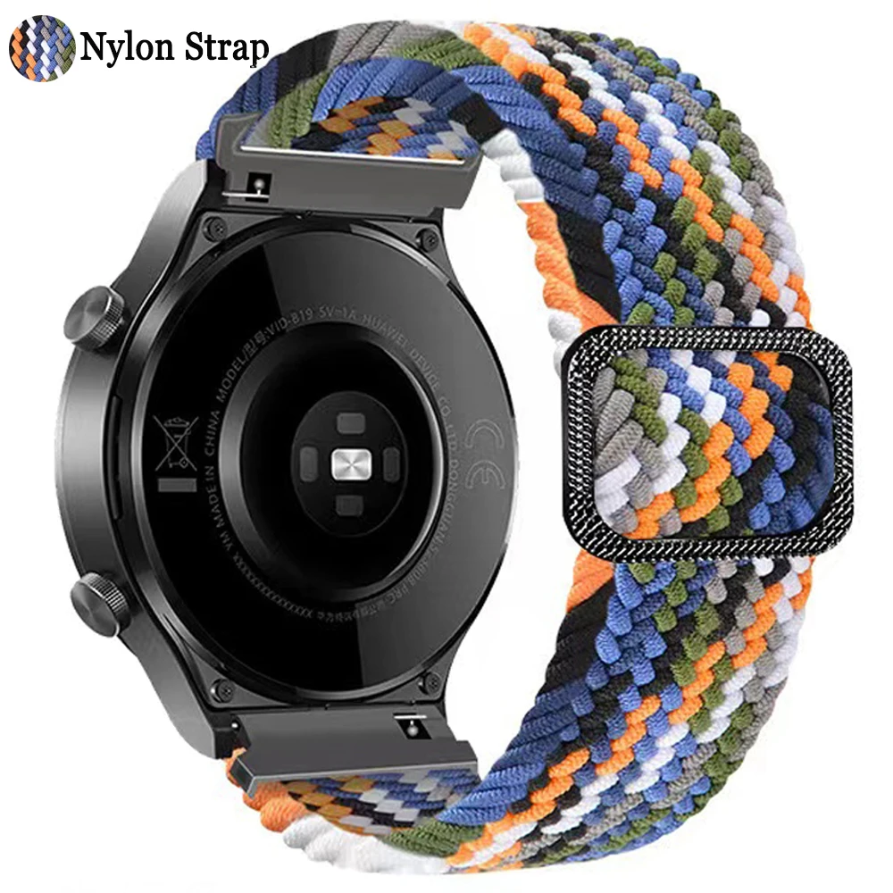 Magnetic Clasp Braided Nylon Bracelet Strap, 20/22mm