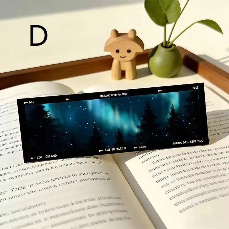Ocean-Themed Transparent Acrylic Bookmark with Sailboat and Sunrise Scenery