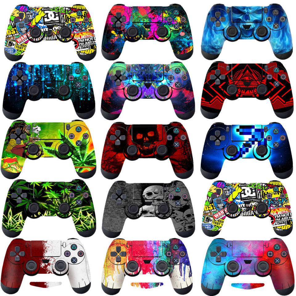 Skin Sticker Vinyl Decoration Decal For PlayStation 4 PS4 Controller Joystick Anti-slip Protective skins Stickers Accessories
