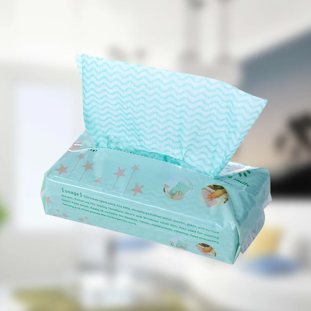 

80pcs Cleaning Cloths Kitchen Towels Dish Rags Non Woven Fabric Wipes for Bathroom Bathtub Green