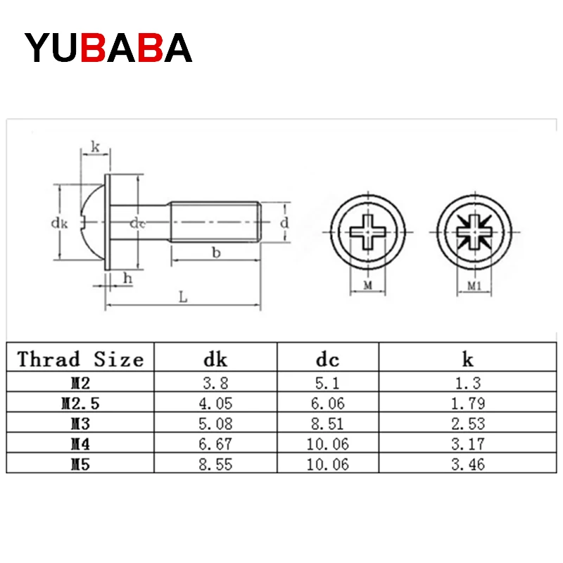 M2 M2.5 M3 M4 M5 DIN967 Nickel plating Cross recessed pan head screws with collar For Computer Floppy DVD ROM Motherboard 20PCS cross recessed pan head screw laptop screw kit computer screw kit electronic repair screws