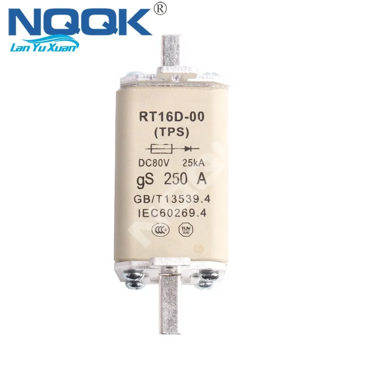 

RT16D-00 energy communication DC 80V 25kA 600A HRC Low Voltage Fuse link