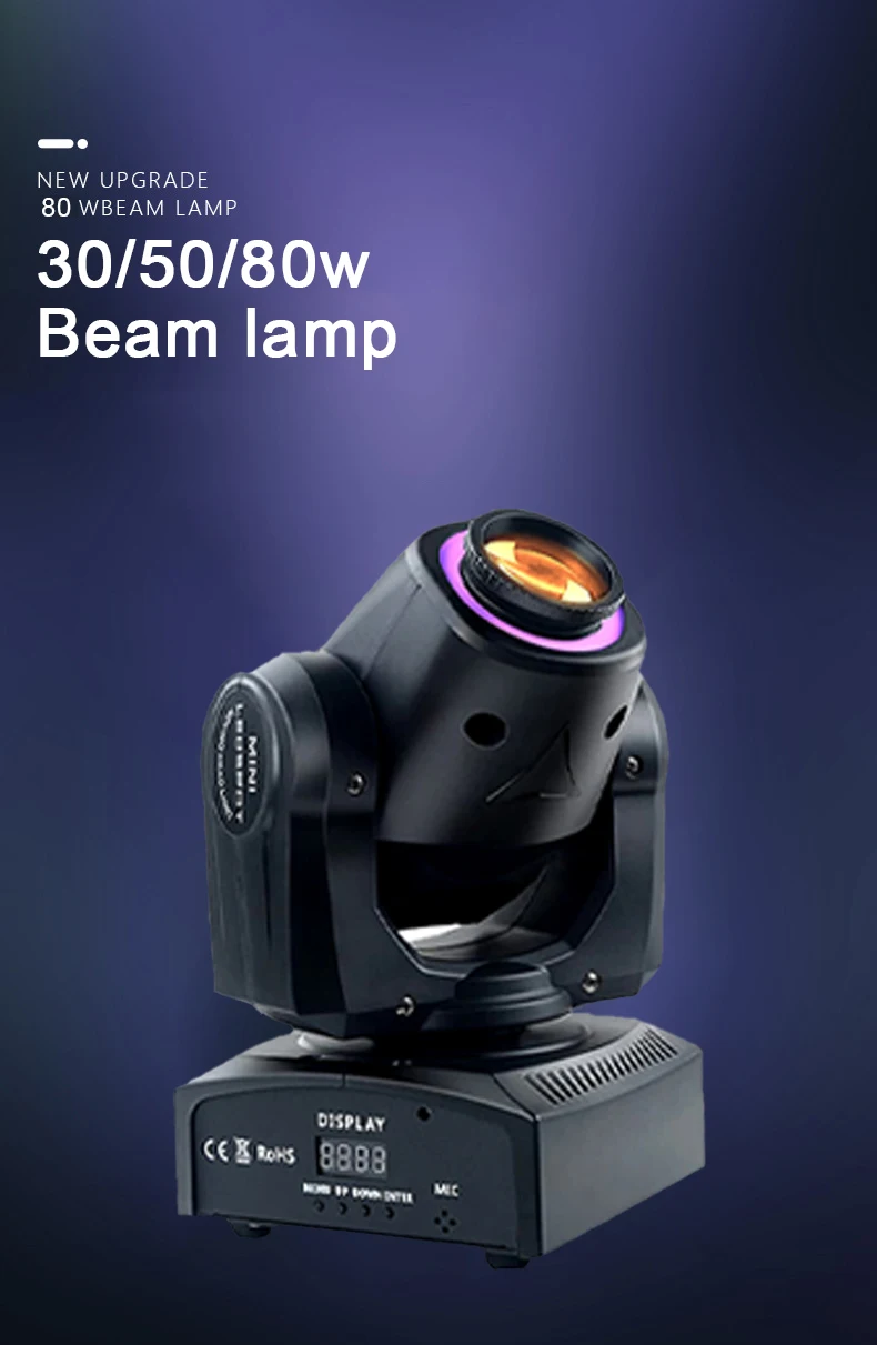 Description Picture 2 of item2024 Dj Disco Rotating Lights Moving Head Beam 1/2/4 PCS 80W Led Spotlights Audience Stage Party Bar KTV Christmas Pattern Light