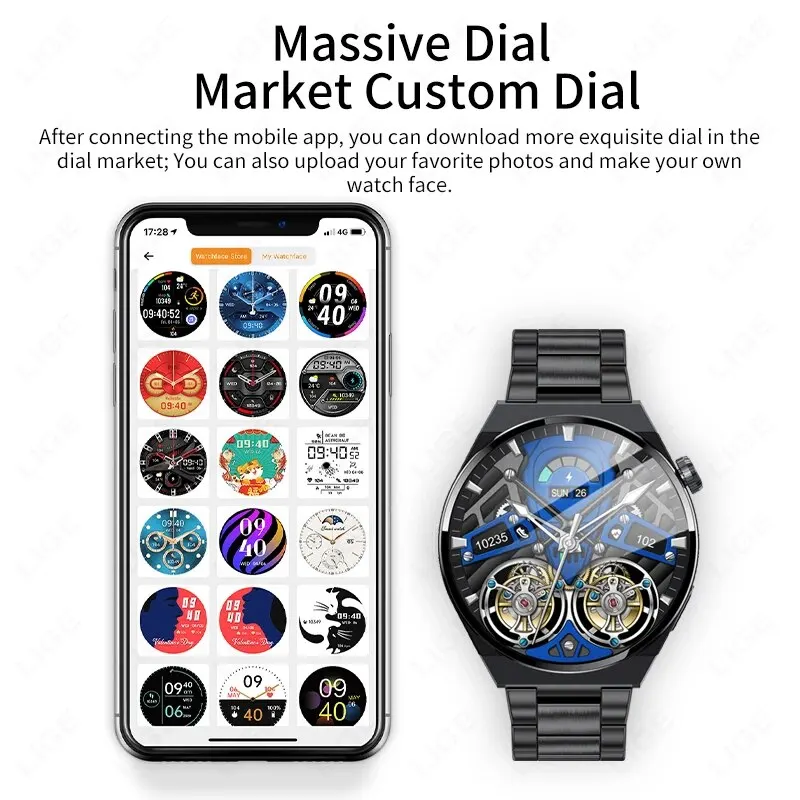 LIGE Smart Watch For Men 2024 Bluetooth Answer Calls Waterproof Watches Sports Fitness Tracker Men Smartwatch Relogio Masculino