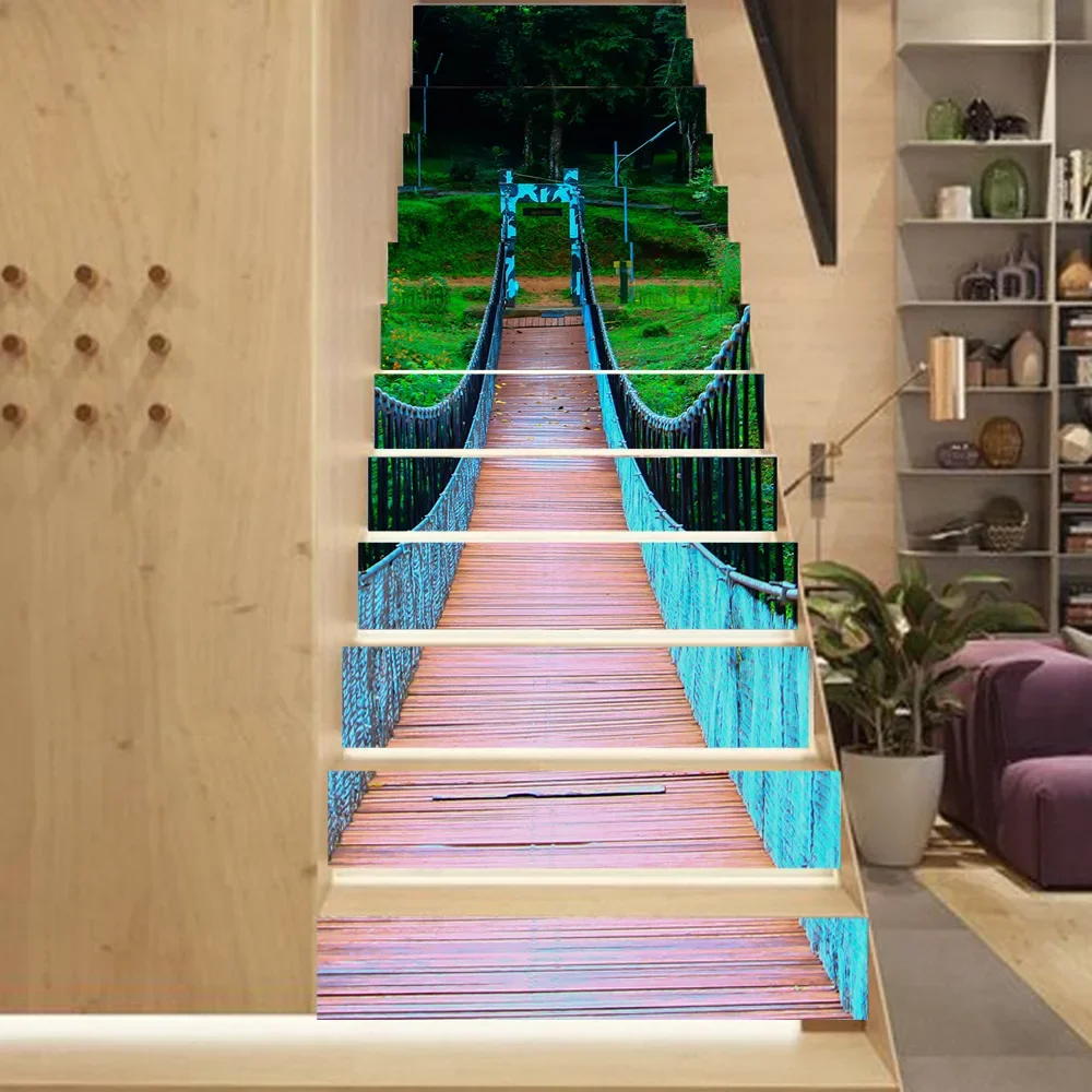 PVC Waterproof Self-adhesive Personalized Stairs Sticker Home Decoration Mural DIY Floor Beautification Stairs Sticker floor stickers sticker decoration