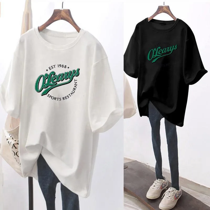 Summer New T-Shirt Female Short-Sleeved Maternity Wear New Love Cotton Mid-Length Loose Maternity T-Shirt Sweater Maternity Tops 3