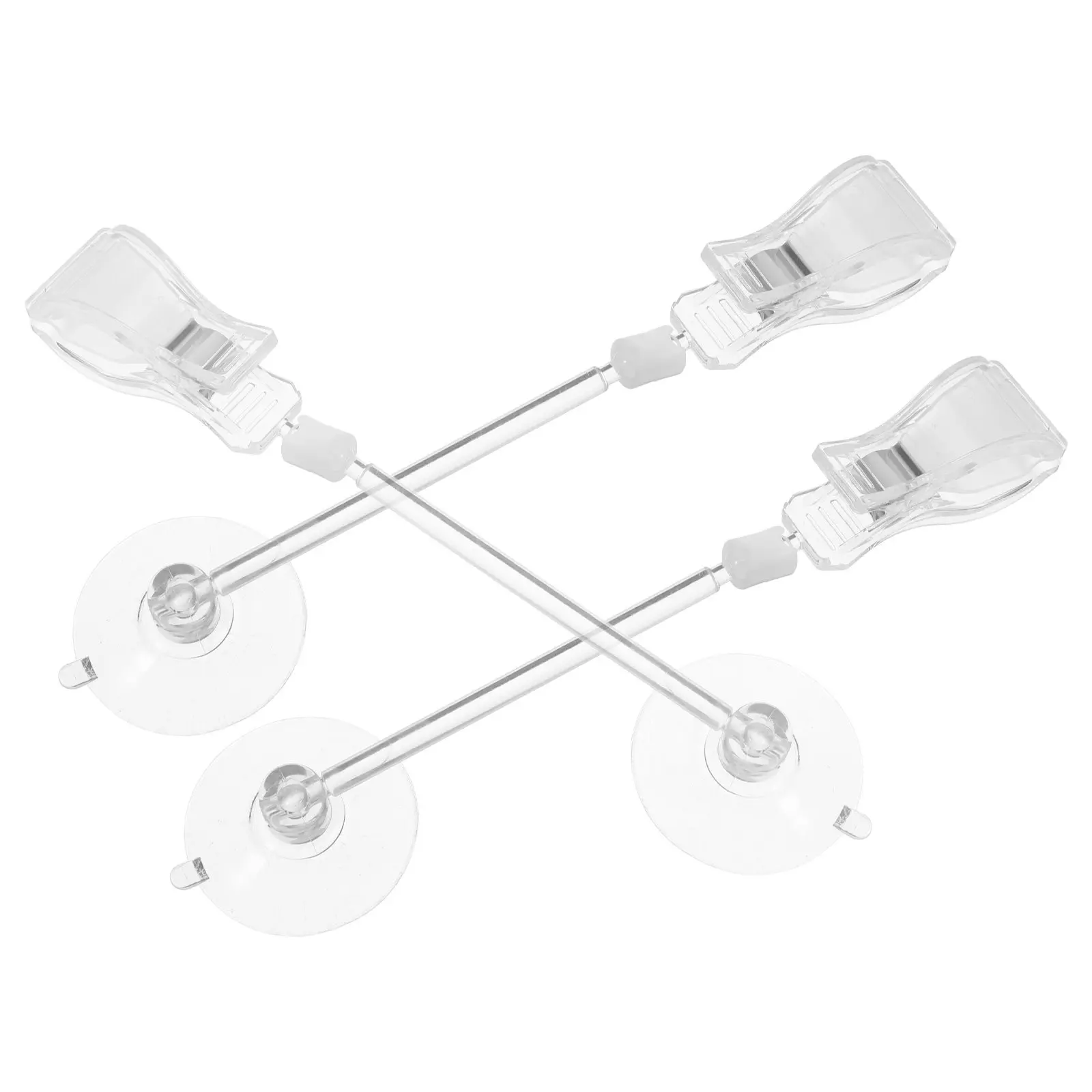 3Pcs 수족관 흡입 컵 클립 헤비 듀티 PVC Ps 와이드 입구 식물 식품 홀더 조정 가능한 360도 회전 물고기 탱크