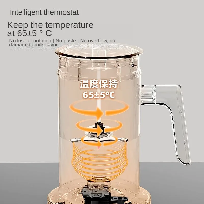 Electric Milk Frother Office Electric Hot & Cold Dual Beater Temperature Control Non-Stick Layer Home Coffee Machine Frother 3