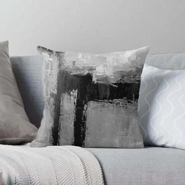 

Gray Black Abstract Printing Throw Pillow Cover Fashion Soft Decor Decorative Anime Square Home Pillows not include One Side