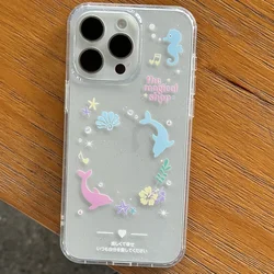 Sparkling Ocean Series Transparent Summer Phone Case - Y2K - Inspired Design - iPhone 12 Mini (A3)