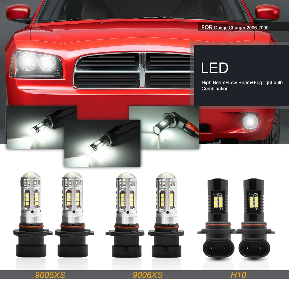 Tail Lights For Dodge Charger Pair Of Clear For Dodge Charger 2006-2009 -  Halogen, DOT-Certified Fog Lights