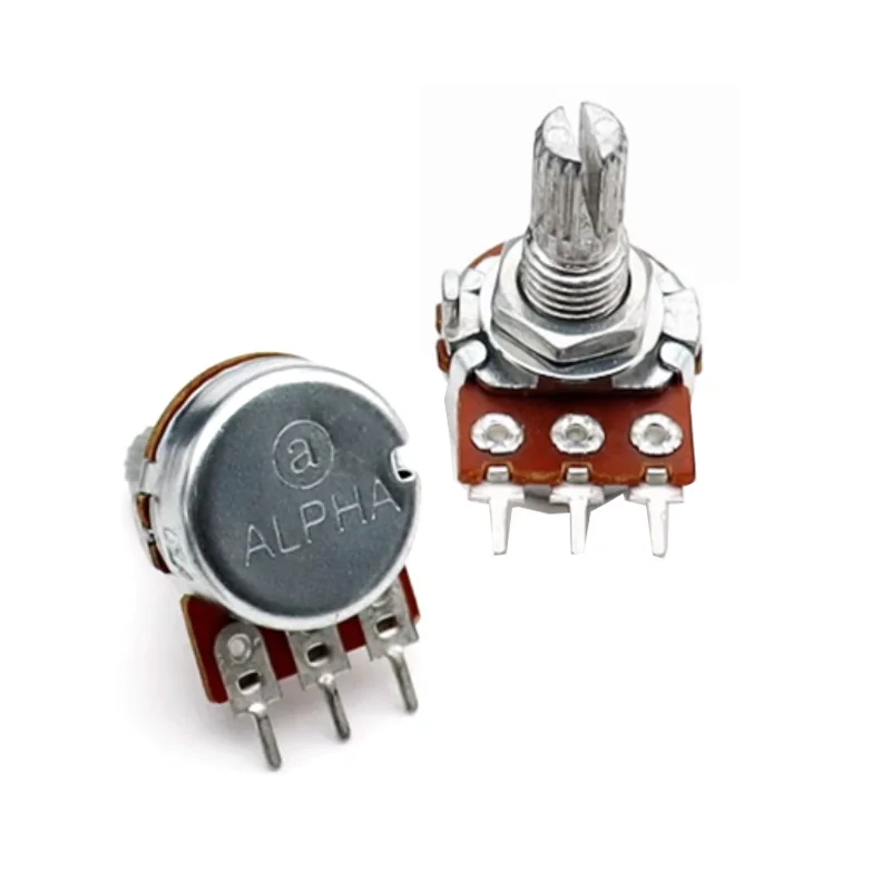 1PCS Taiwan WH148 Single Linked Potentiometer B1K 5K 10K 20K 50K 100K 103 104 Handle Length 15mm Adjustable Resistance