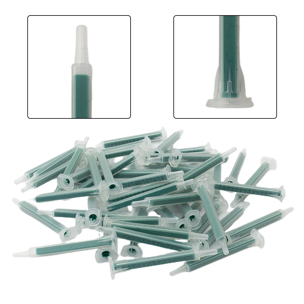 Adhesive Guns AB Mixing Hose Tapes Tips 16 Knots Cartridges Adhesive Glue Mixing Nozzles Ratio 50pcs/set