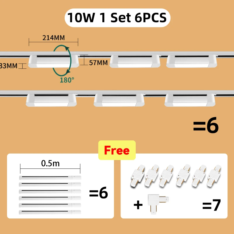 White10w 1set 6pcs