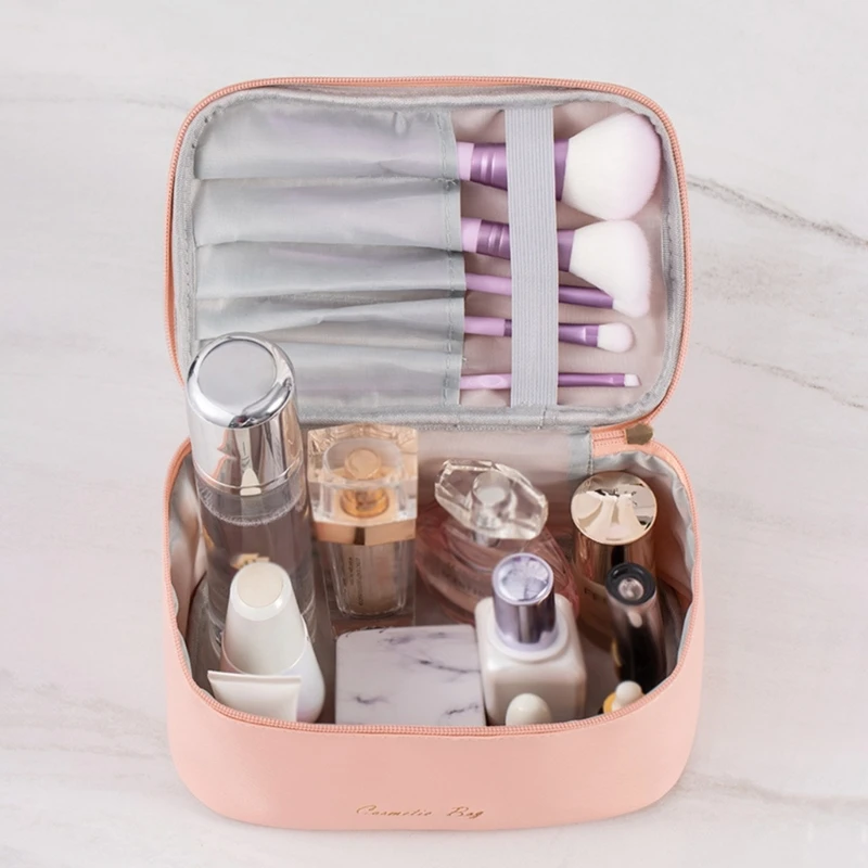 

Makeup Bag Portable Cosmetic Bag Large Capacity Travel Washbag for Women Girls Toiletry Bag with Handle