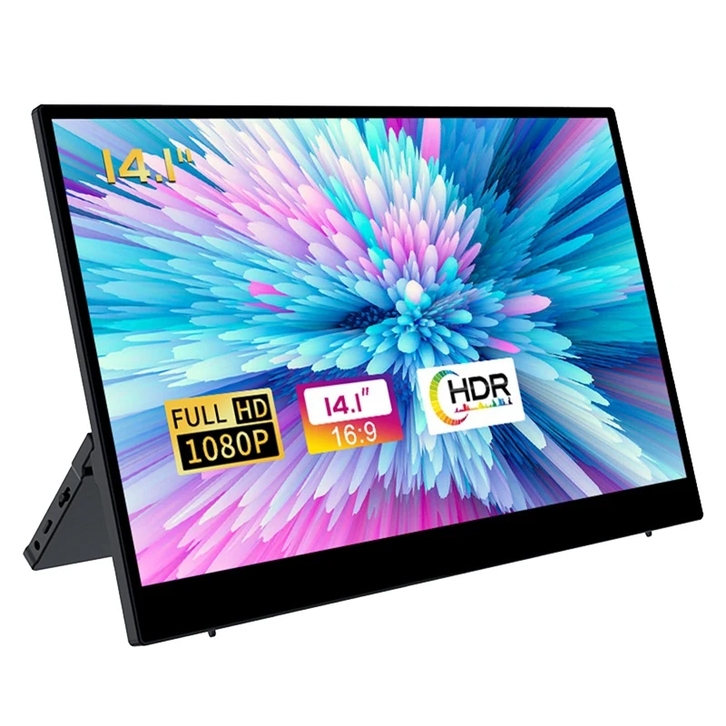 Ҹ ޴  Ǯ HD Ʈ ܺ  ° ȭ  IPS ǻ ÷ ȭ Ȯ, 14.1 ġ, 1080P