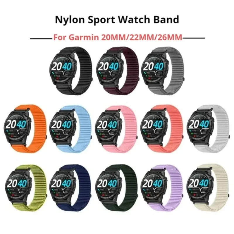 Nylon Braided Quickfit Bracelet Band - 26/22/20mm Strap