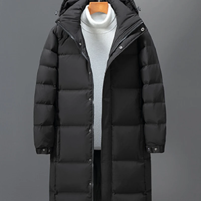 Winter Couples Down Jacket Men's and Women's Lengthened Work Clothes White Duck Down Leisure Thickened Winter Outdoor