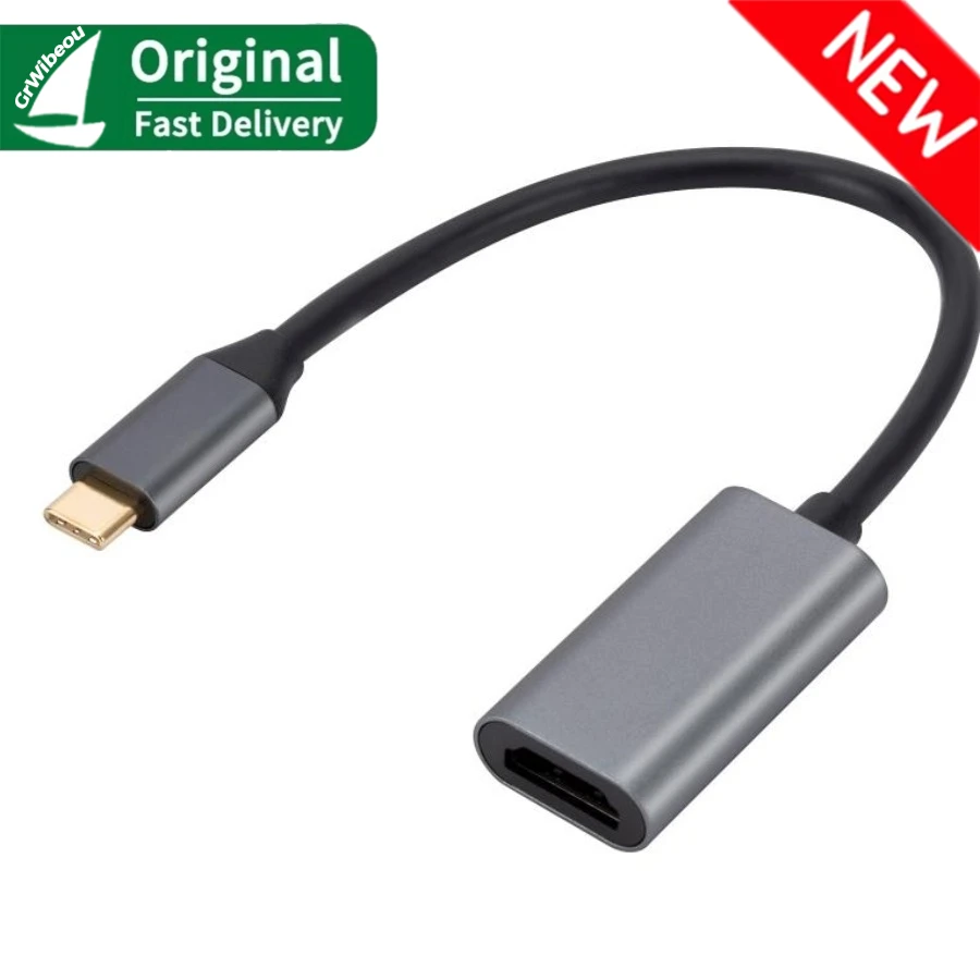 Type-C до HDMI-сумісного кабелю-перехідника Проекція екрану телефону Android Алюмінієвий сплав Type-C до HDMI-сумісного кабелю-перетворювача