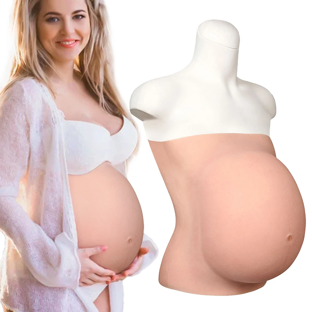Formadores de mujeres Vientre artificial para mujeres 7 meses 2000 g /  pieza Silicona Embarazada Barriga Embarazo para mujeres Falso falso Cosplay