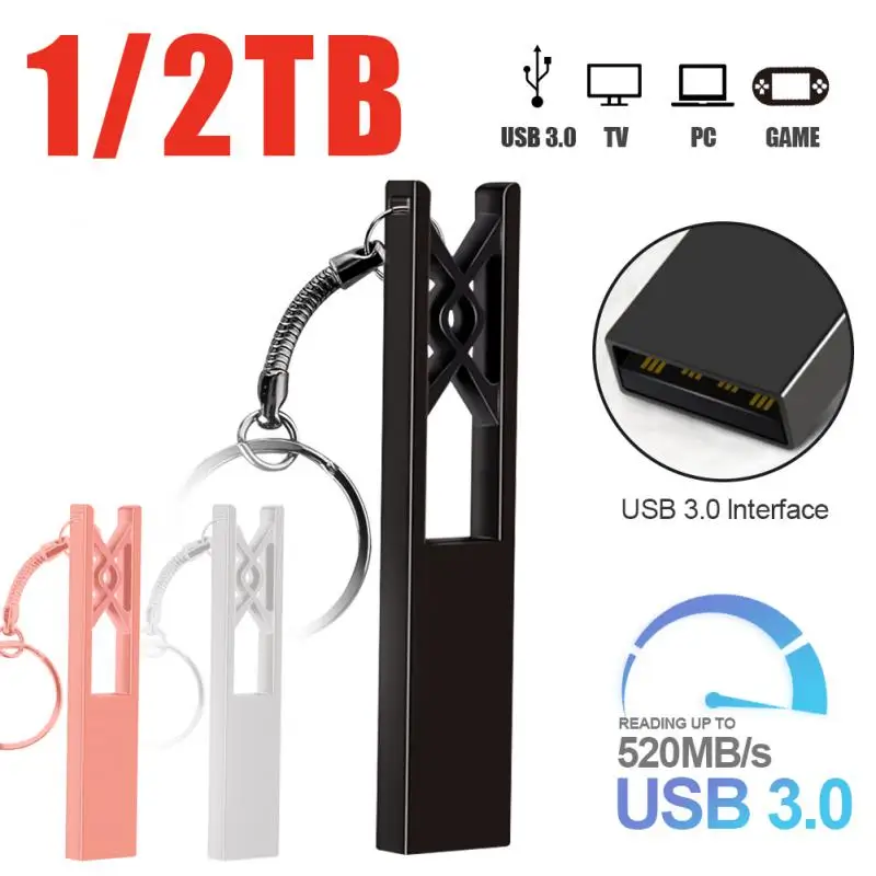 Nuova Chiavetta Usb Da 128Gb 2Tb Usb 3.0 Pen Drive Impermeabile Pendrive 520 Mb/S Flash Disk 1Tb Memoria Usb Per Ps4 Ps5 Spedizione Gratuita