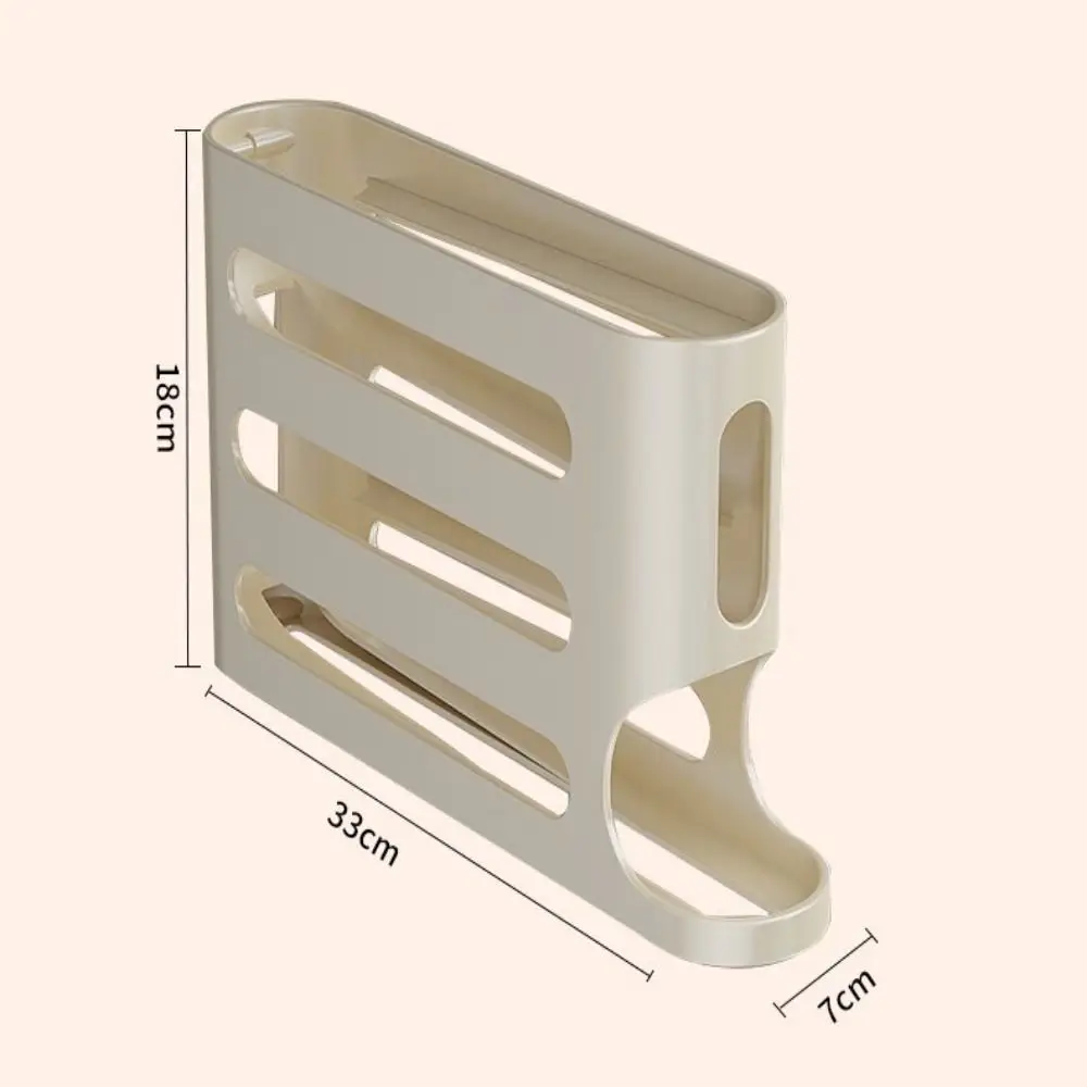 4 Layers Automatic Scrolling Egg Rack Holder Household Automatic Scrolling Egg Storage Box Large-capacity Dispenser