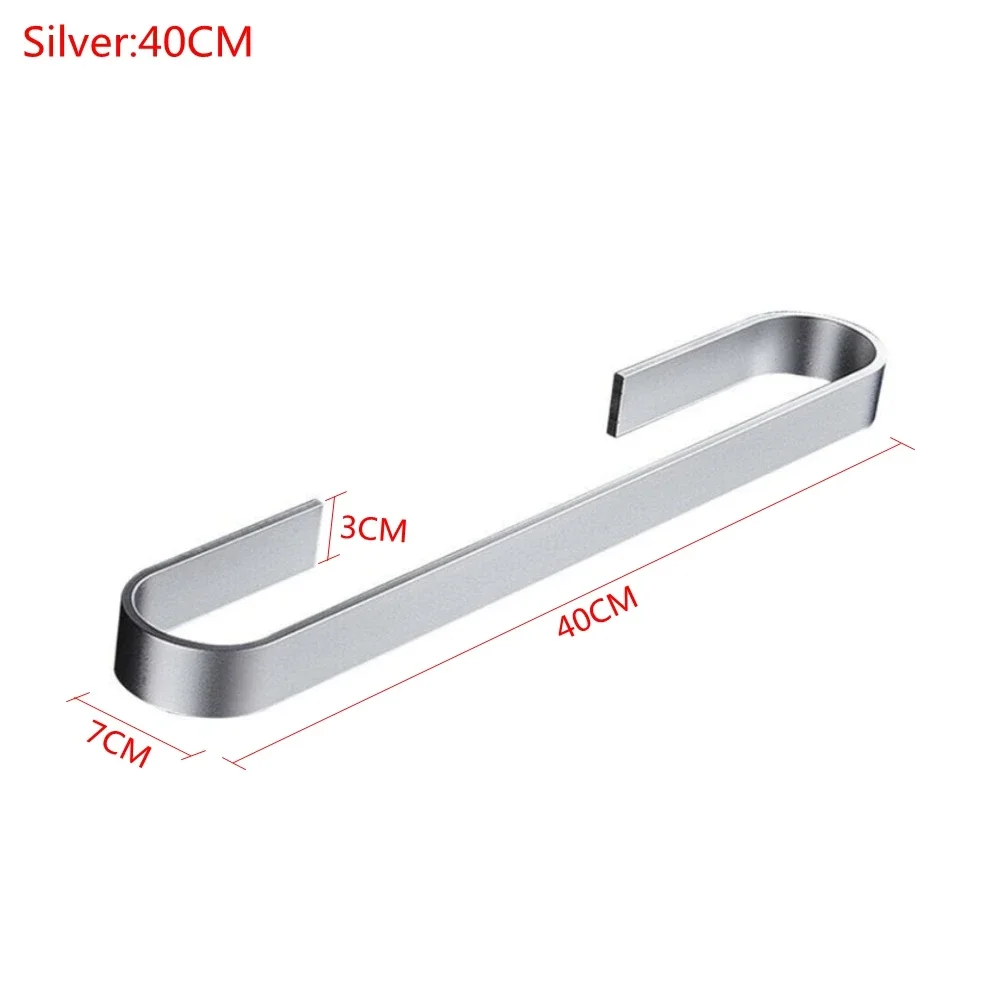 Space Aluminum Alloy Towel Holder Wall Mounted Towel Holder Towel Storage Shelf 4