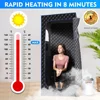 Portable Sauna Room, Large Space Family Sauna Tent with 3L 1100W Steam Engine and Chair, Foot Massager, Remote Control (black) 4