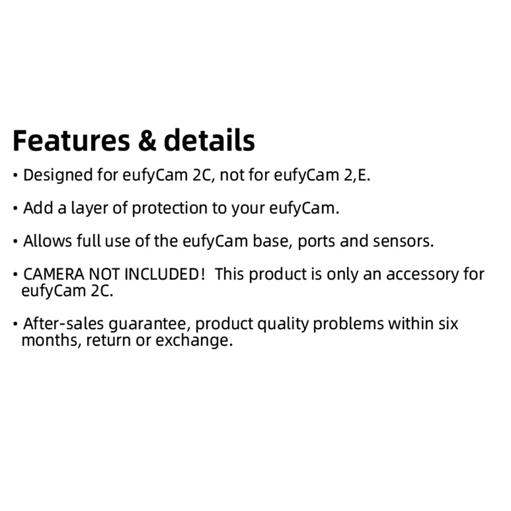 EufyCam 2C 카메라용 방진 실리콘 카메라 커버, 내후성 카메라 케이스 하우징, 방수 보호 스킨 커버, 1/2 개