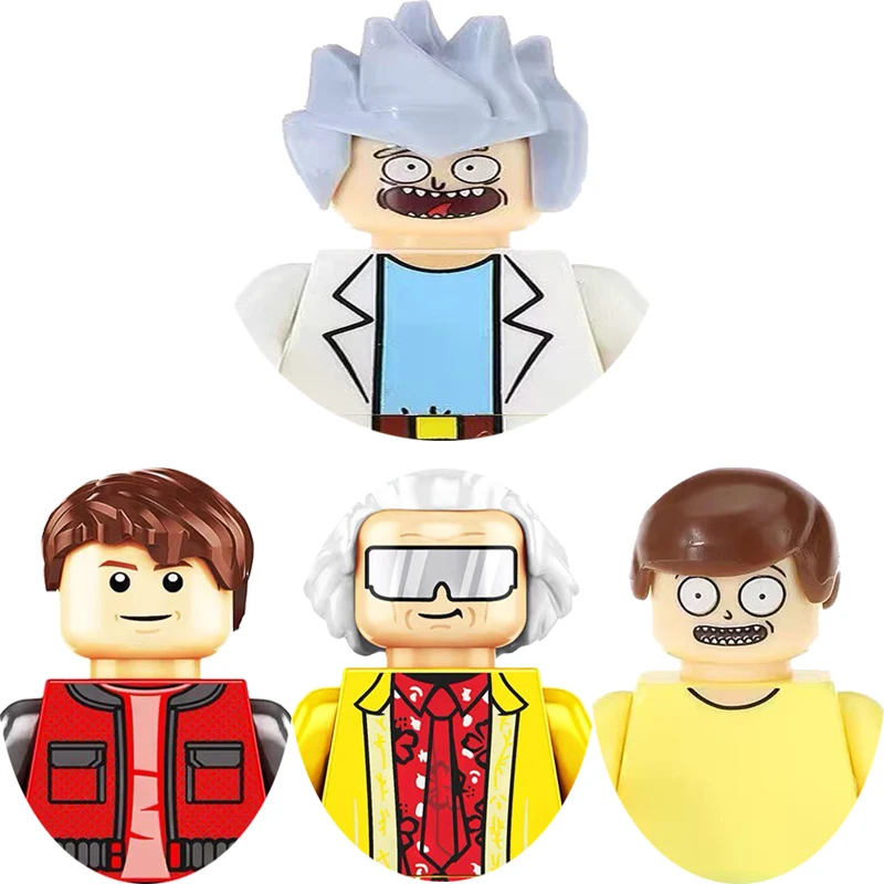 Retro Time Travel Action Figurine Building Blocks Set