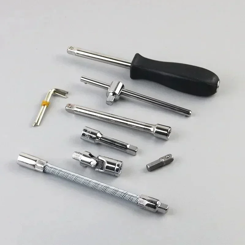 46 Piece/Set of Car Repair Tool Kit 1/4-Inch Socket Set Car Repair Tool Ratchet Torque Wrench Combo Auto Repairing Tool Set 4
