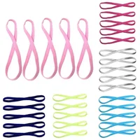 1/5/20Pcs Simple Elastic Headbands Unisex Sports Hairband Non-Slip Silicone Strip Sweat Guide Yoga Running Fitness Accessories - Image 3