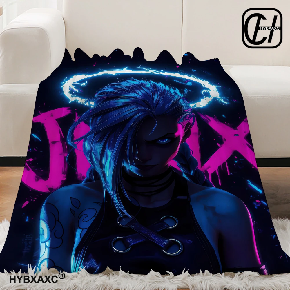 Cartoon Jinx Arcane: League of Legends Blanket Lightweight Comfortable Soft Breathable Ultra Warm Blanket Bedding 2